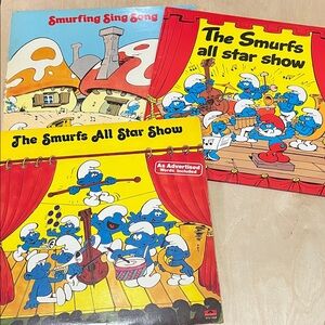 Bundle The Smurfs vinyl records